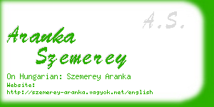 aranka szemerey business card